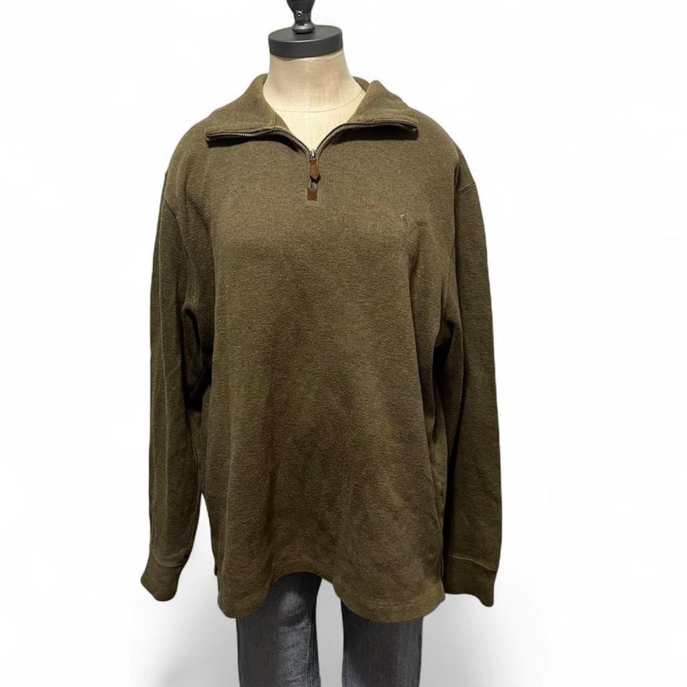 Olive green  Polo Ralph Lauren quarter zip sweatshirt